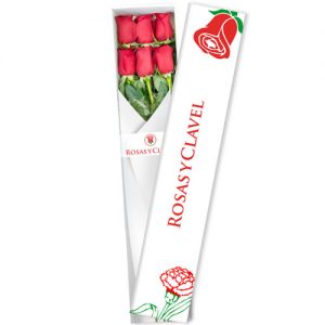 caja con 6 rosas rojas. Entrega a domicilio en Barranco