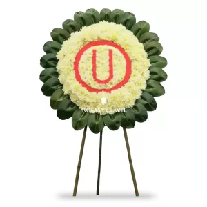 Corona funeral de pompones