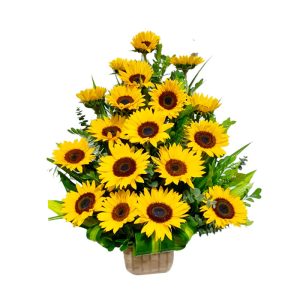 Arreglo con girasoles