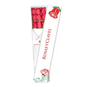 Arreglo de rosas. Caja con 9 rosas. Entrega a domicilio en La Molina