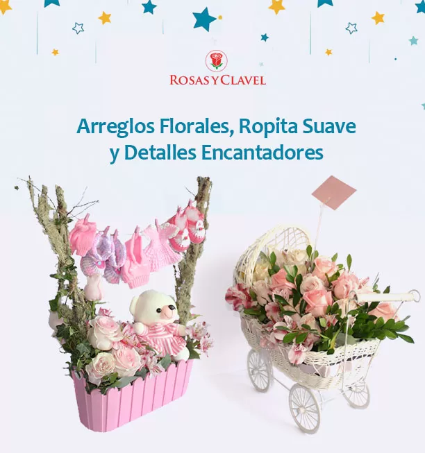 Arreglos florales para recién nacido en Lima y Nacimiento floral con Peluche.