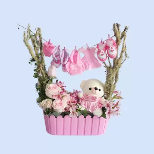 Nacimiento Baby rosado con osita