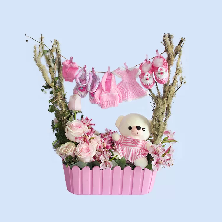 Nacimiento Baby rosado con osita