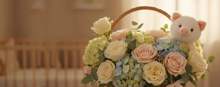 Arreglos florales para nacimientos y baby shower en Lima
